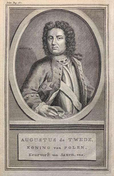 August II Mocny, kr&oacute;l Polski,1734 r.