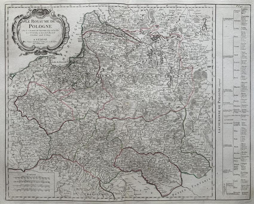 Mapa Królestwa Polskiego, Remondini, Santini, 1776 r. 