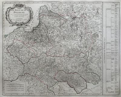 Map of the Kingdom of Poland, Remondini, Santini, 1776