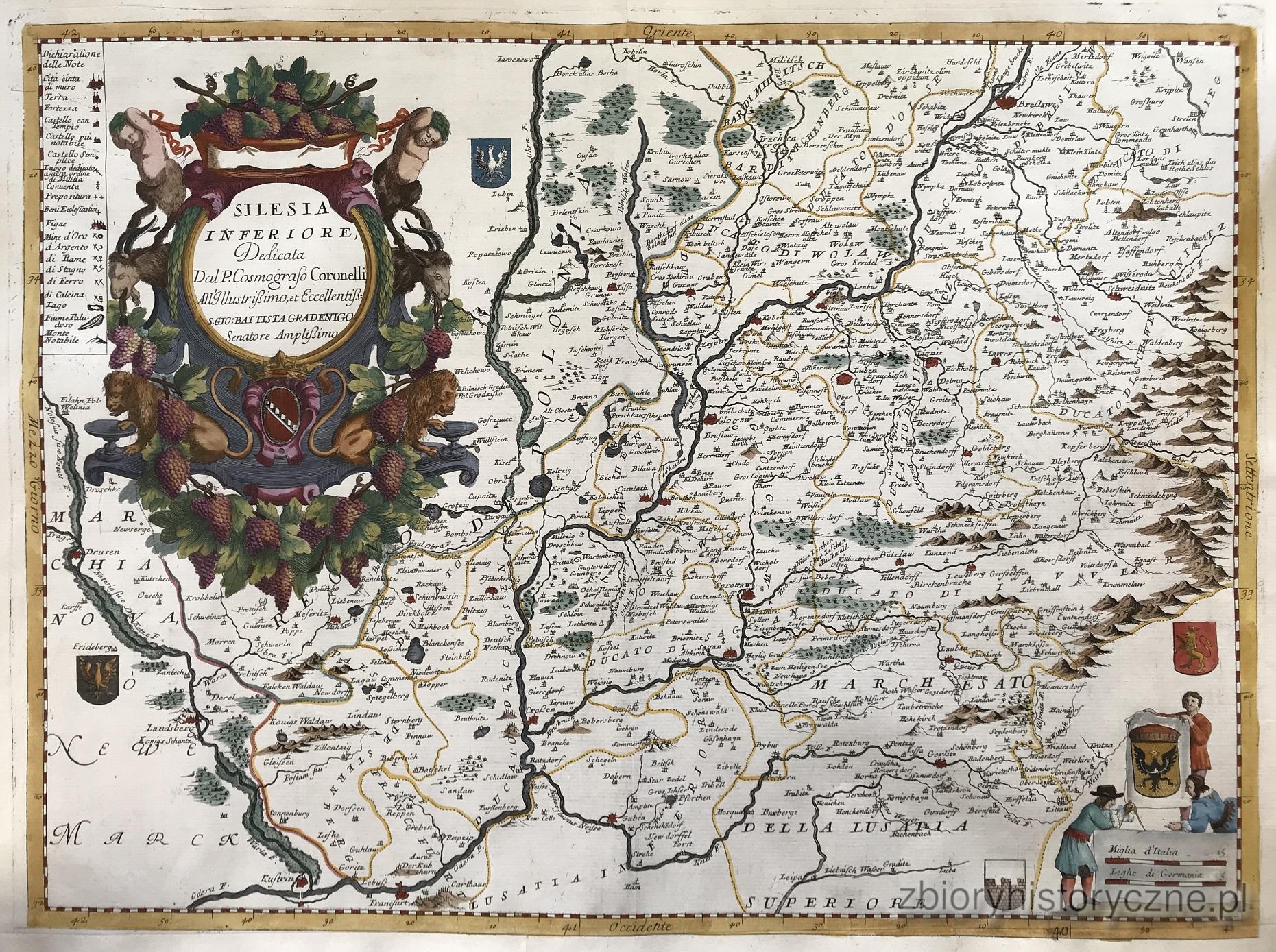 8. Mapa Dolnego Śląska, Coronelli, ok. 1690 r. / 0