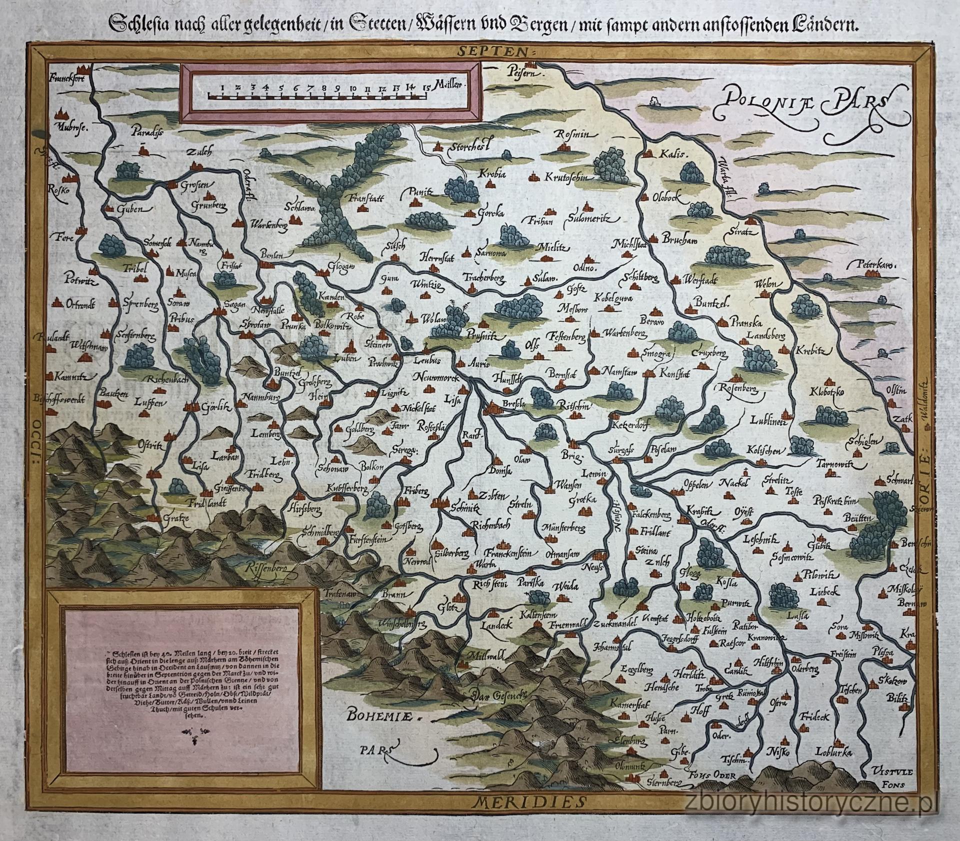 2. Mapa Śląska, M&uuml;nster, 1587 r. / 0
