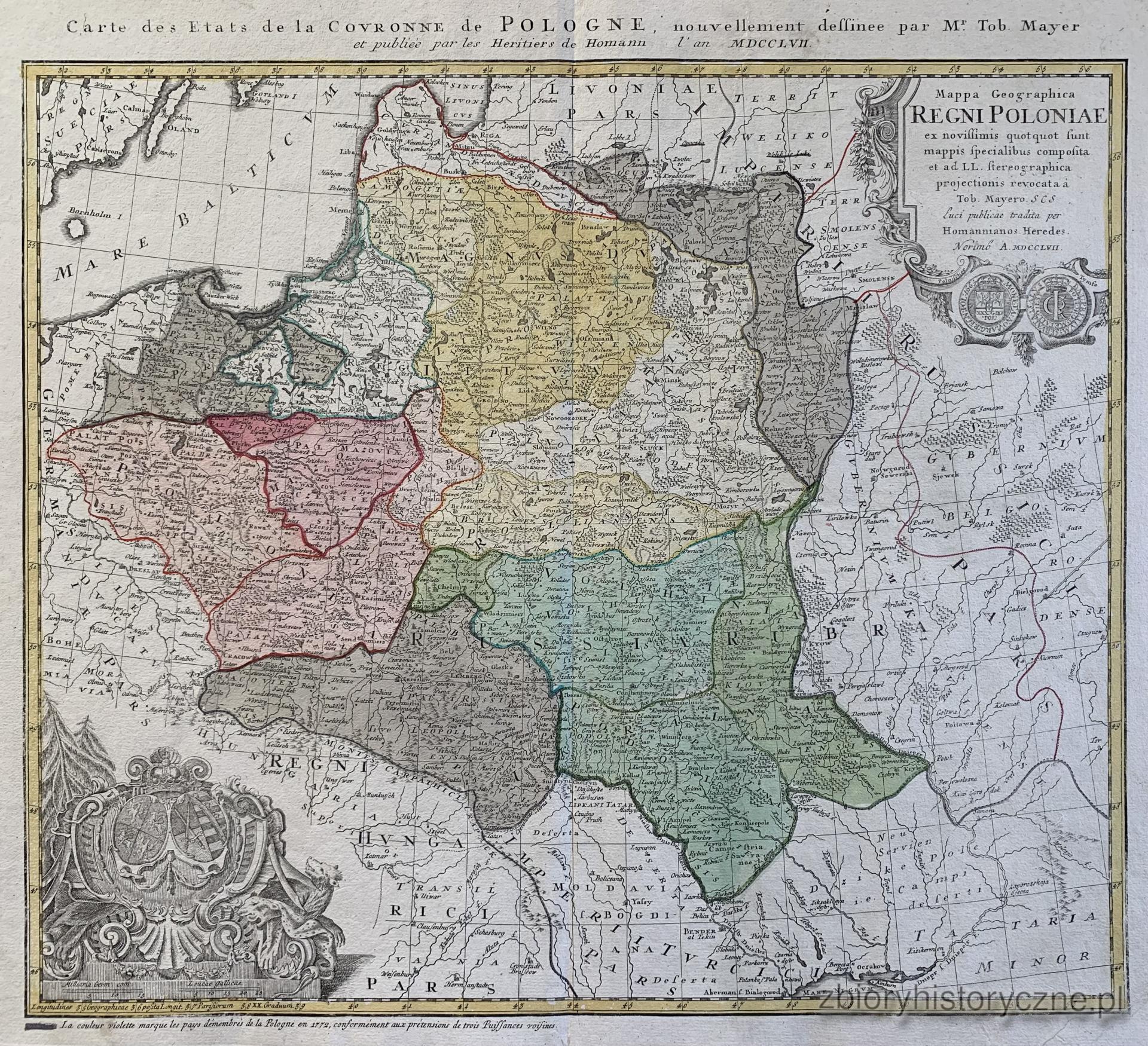 Kr&oacute;lestwo Polskie, Homann, 1770-1780 r. / 0