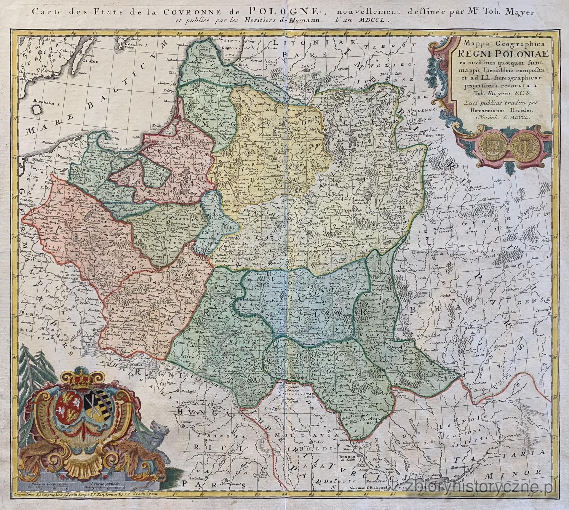 Kr&oacute;lestwo Polskie, Homann (spadkobiercy), 1750 r. / 0