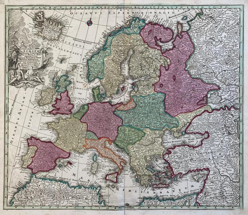 Europa, Seutter, 1730 r.