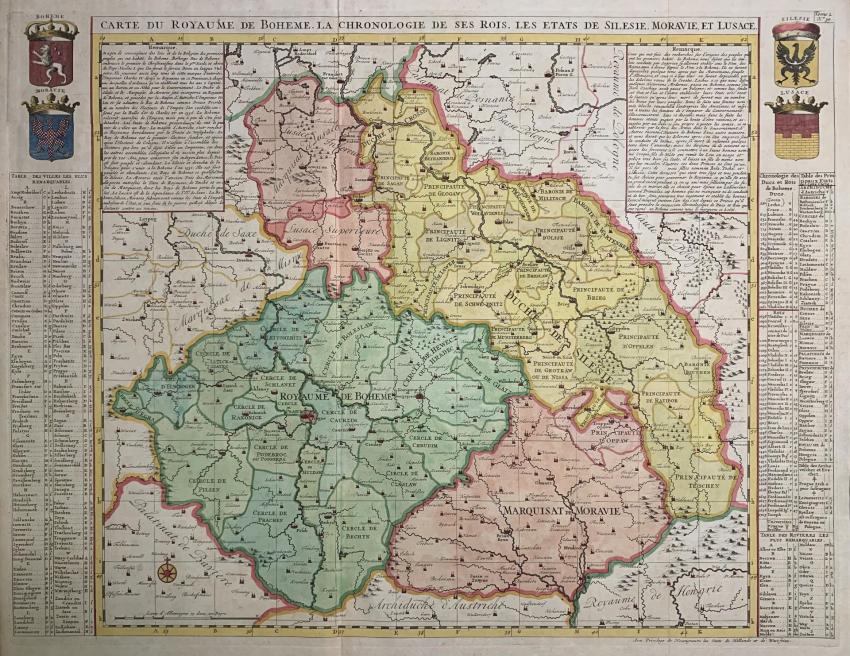 Kr&oacute;lestwo Czech, Śląsk, Morawy i Łużyce 1714 r.