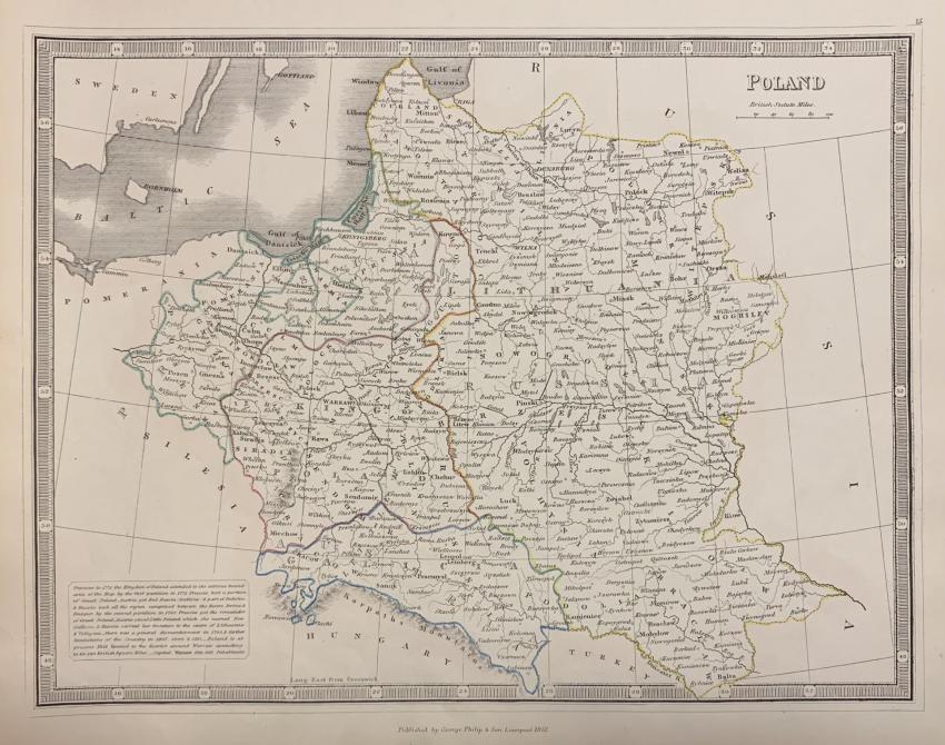 Mapa Polski, Philip, 1852 r.