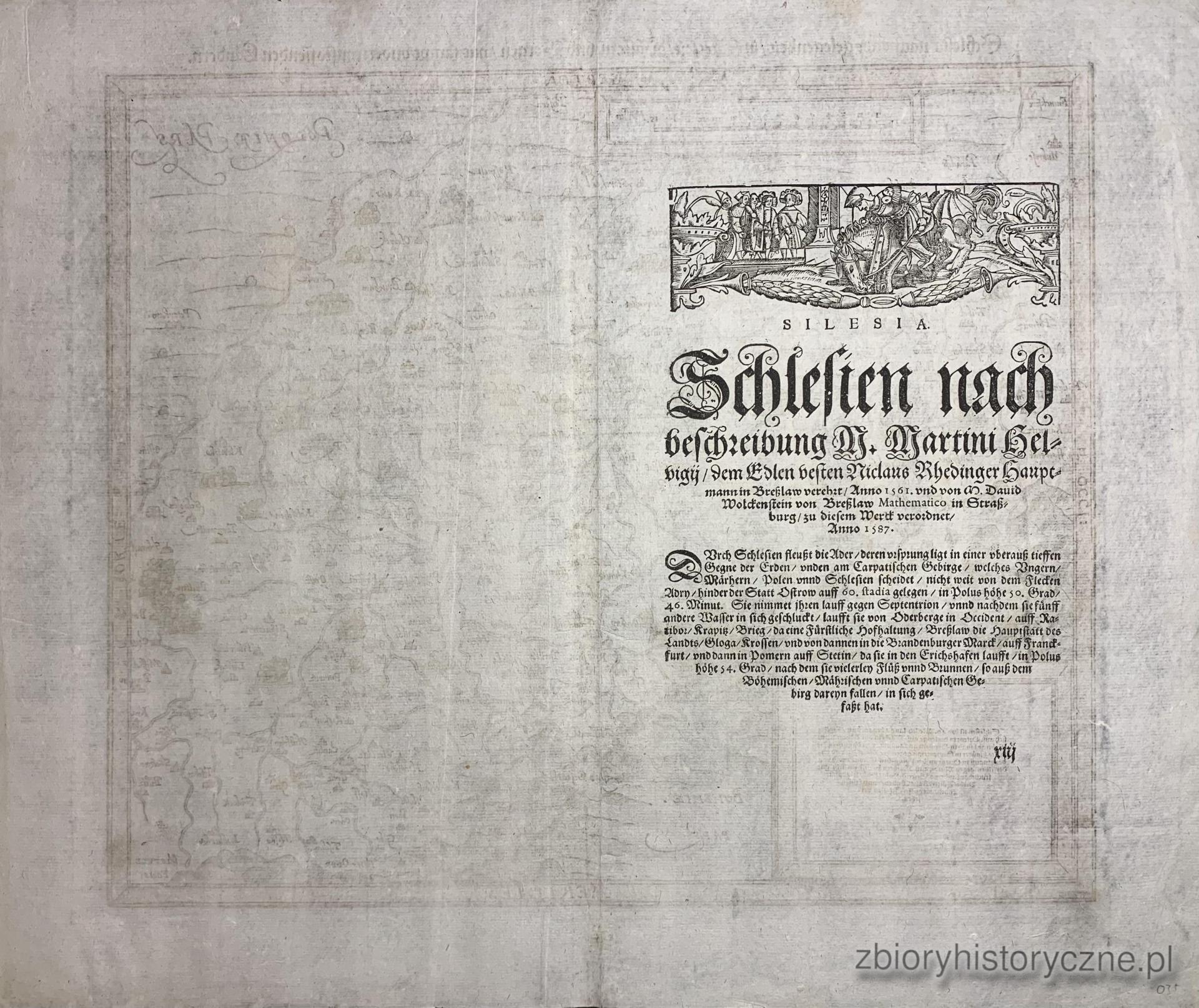 2. Mapa Śląska, Münster, 1587 r. / 1