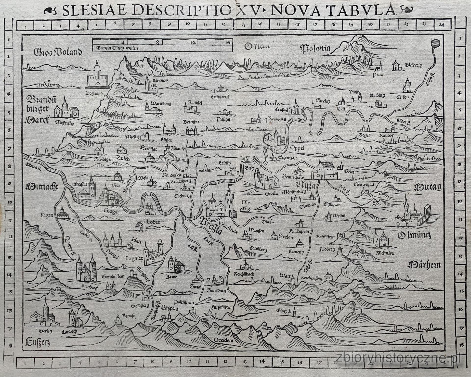 1a. Mapa Dolnego Śląska, S. Munster, 1552 r. / 0