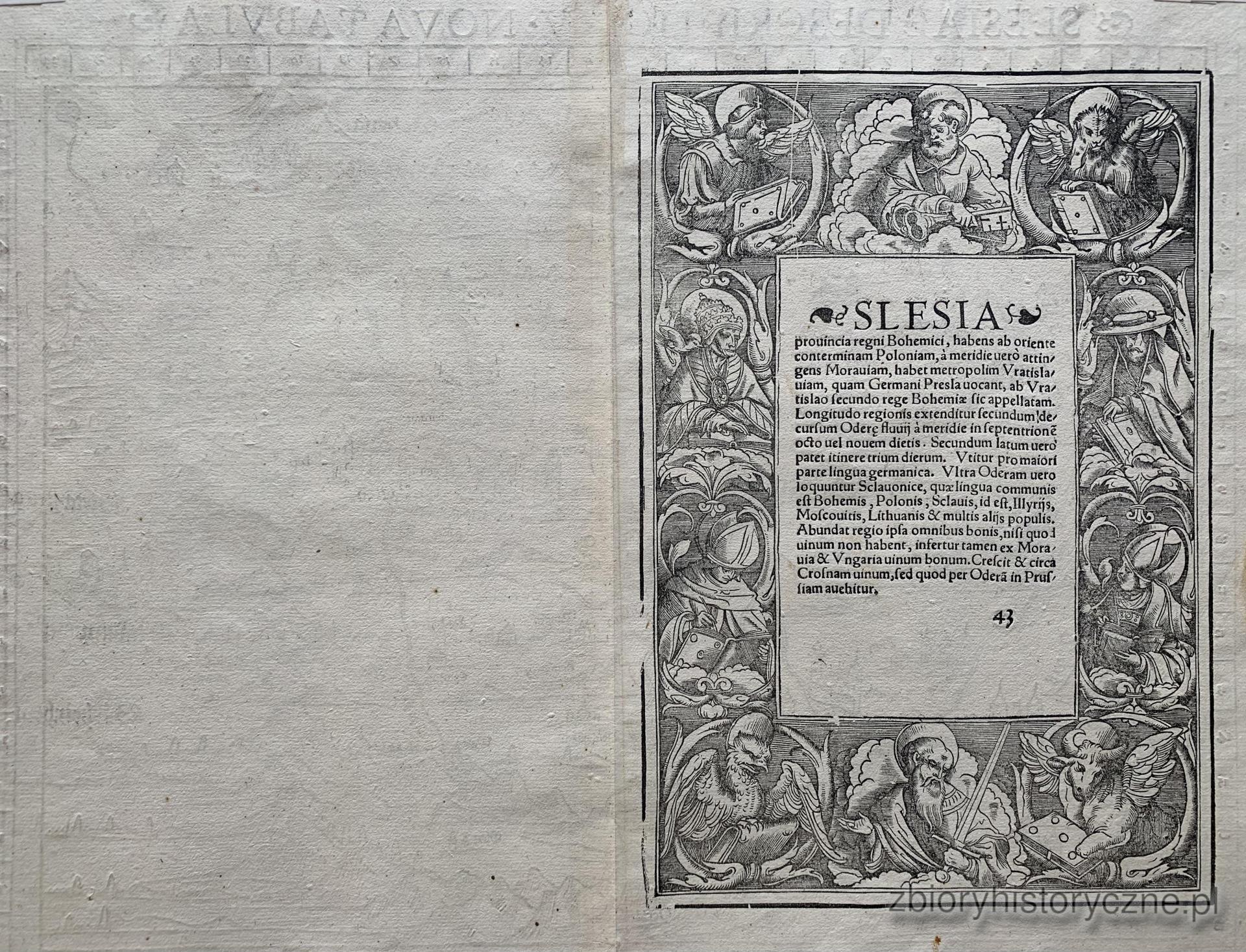 1a. Mapa Dolnego Śląska, S. Munster, 1552 r. / 1